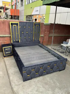 Competent Quality Padded 4.5 by 6 HDF Bed Frame