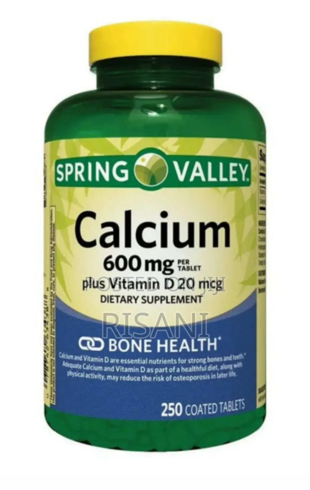 Spring Valley Calcium 600mg Vitamin D3 250 Coated Tablets