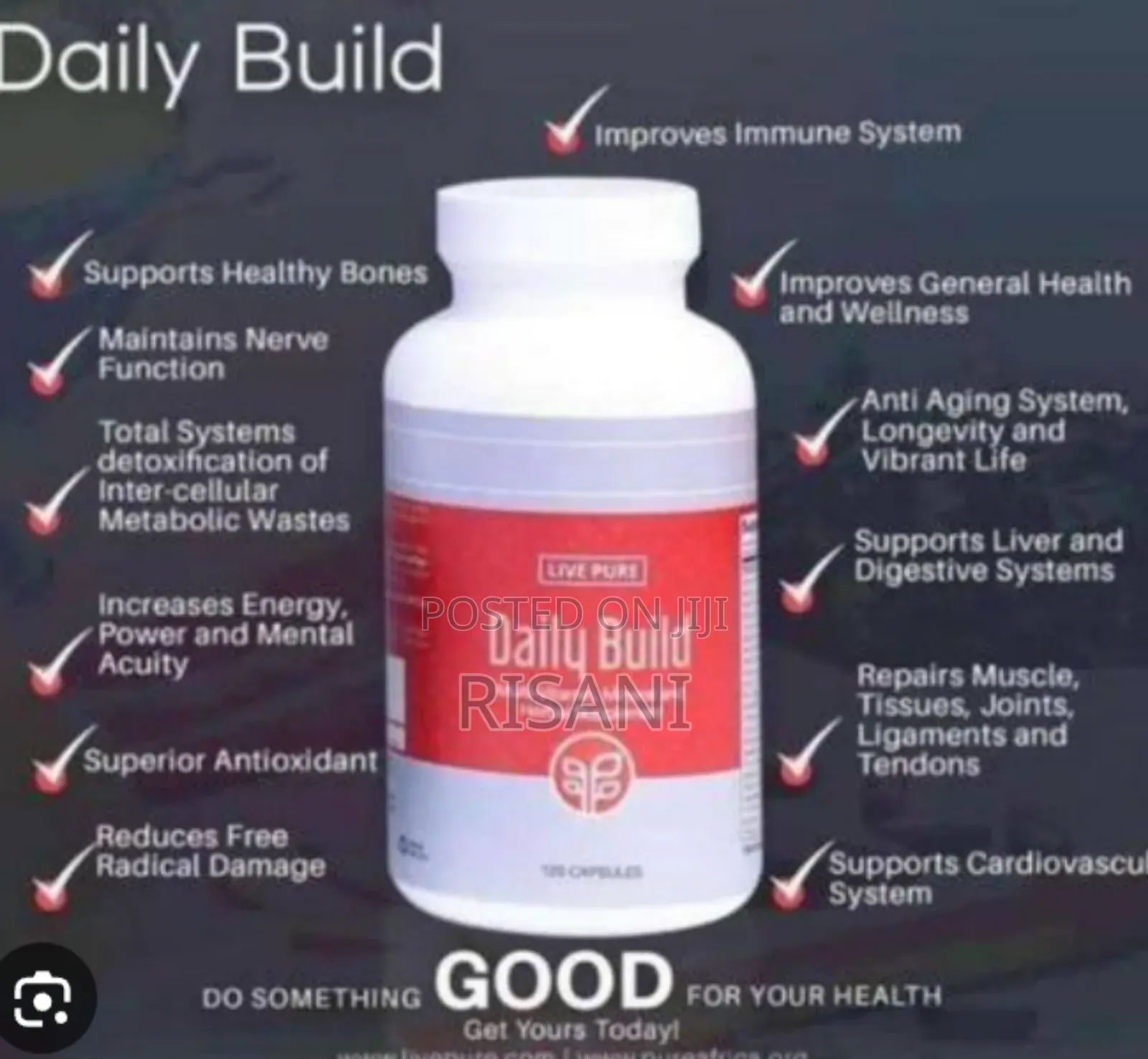 Live Pure Daily Build X 120 Capsules