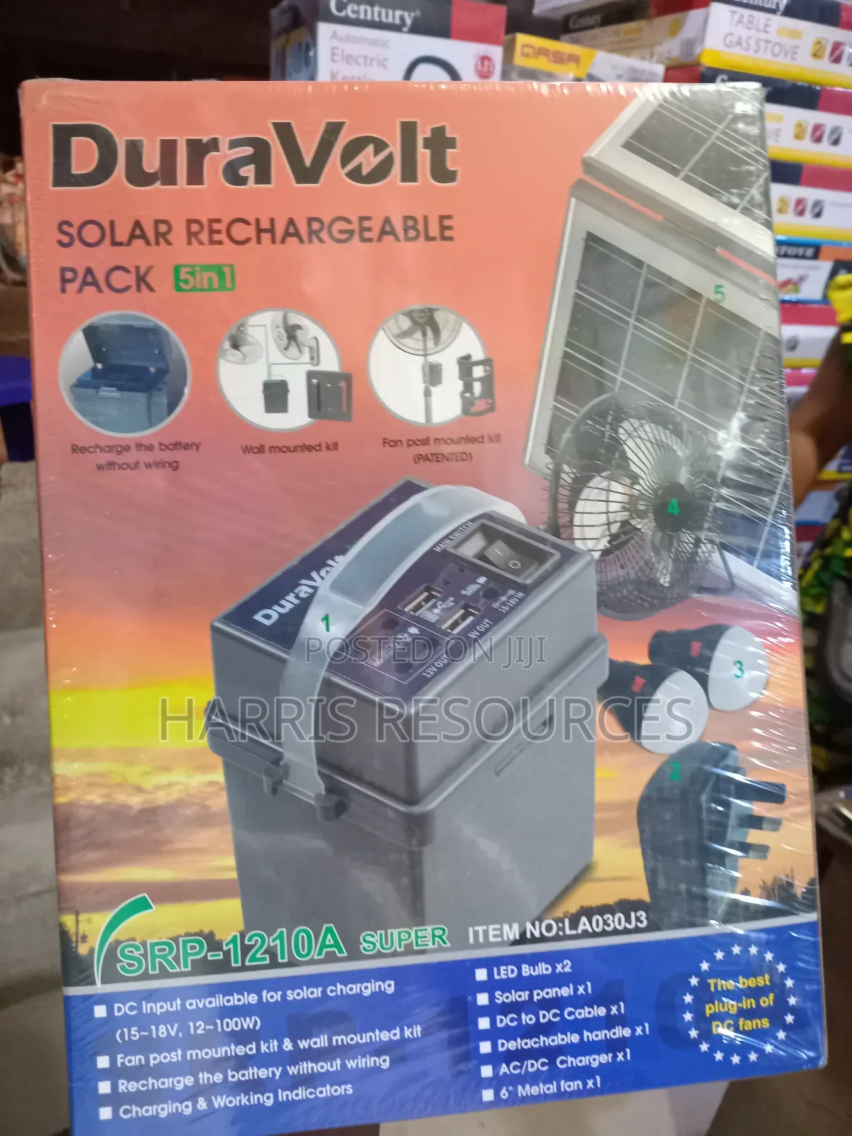 Duravolt Solar Pack 5 in 1 - SRP-1210a - Lithium Battery