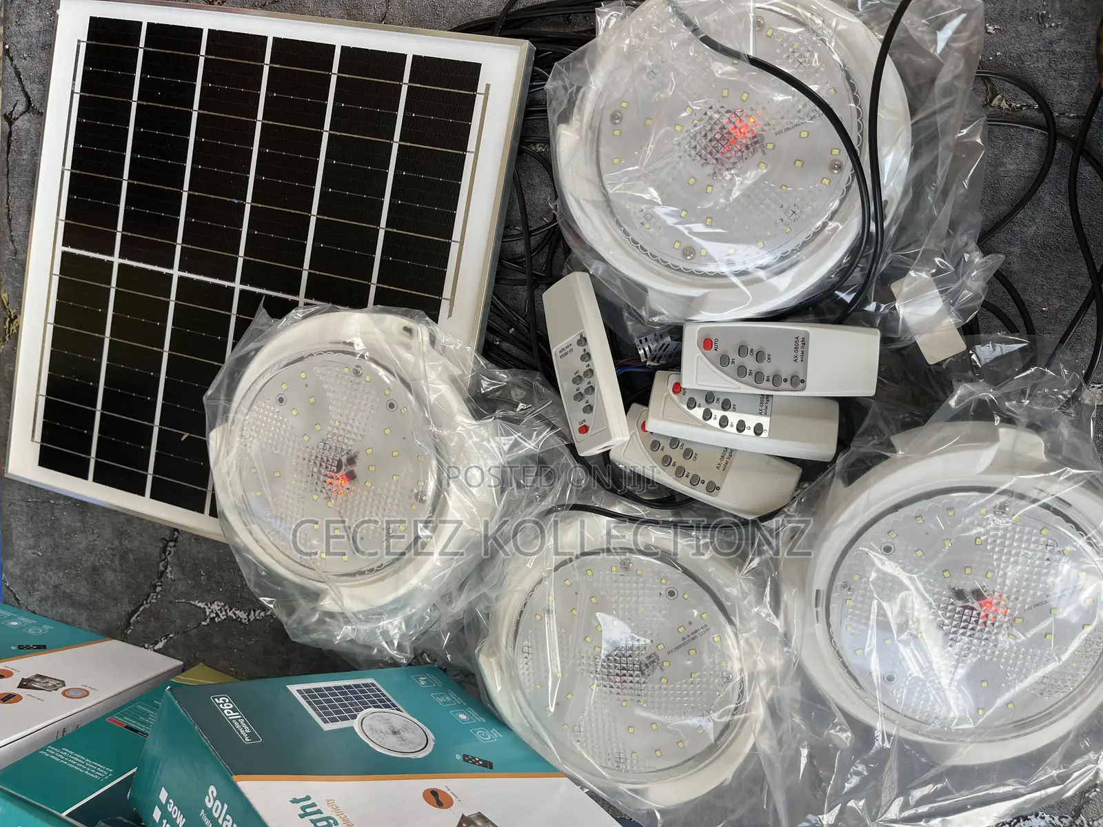 4 Solar Ceiling Lights With One Panel