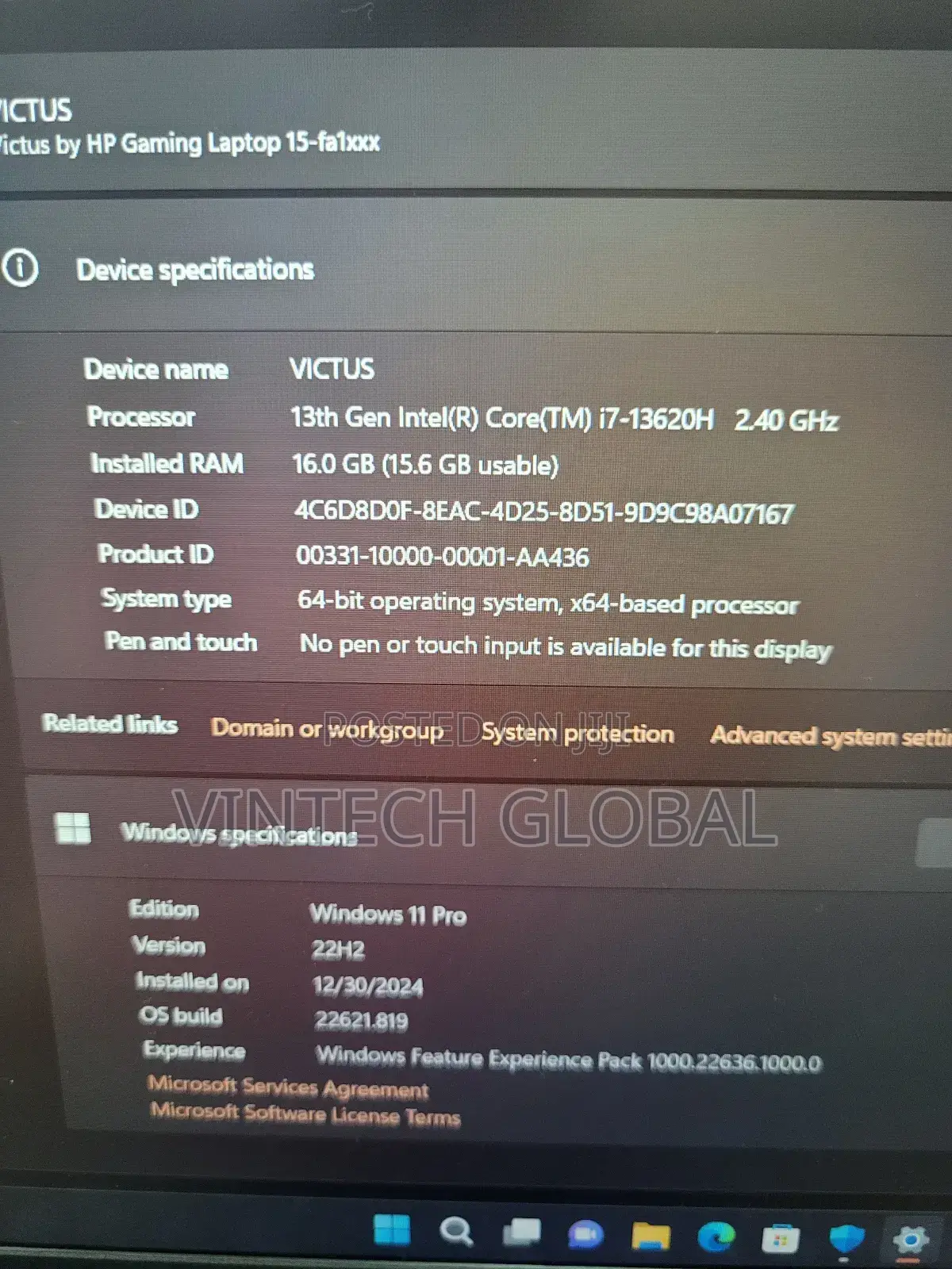 Laptop HP Victus 15 16GB Intel Core i7 SSD 512GB