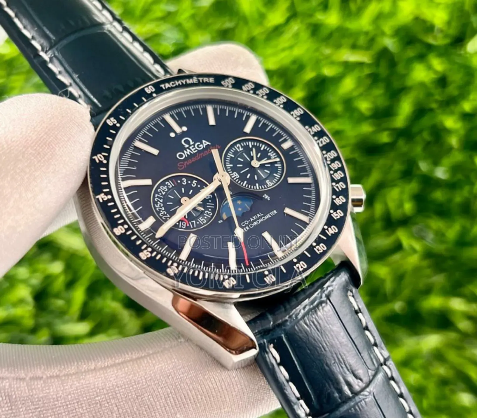 Omega Speedmaster Chronograph Wristwatch Blue