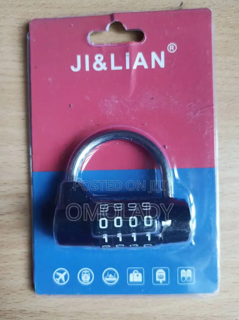 Ji Lian Padlock 4 Digit Combination Black