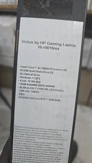 New Laptop HP Victus 16 16GB Intel Core i5 SSD 512GB