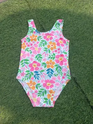 Flowered Girl Design Swim Wear