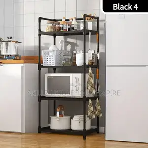4-Tier Plastic Storage Organizer Rack