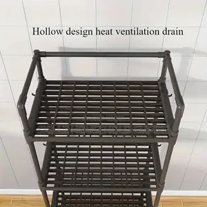 4-Tier Plastic Storage Organizer Rack