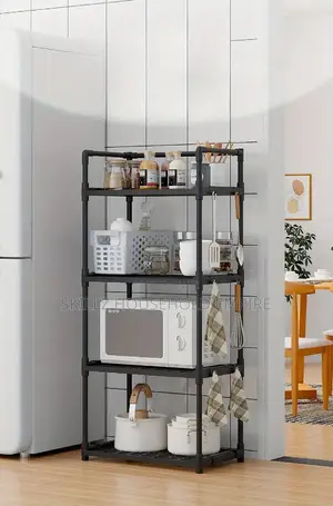 4-Tier Plastic Storage Organizer Rack