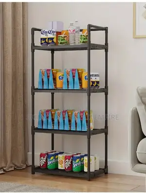 4-Tier Plastic Storage Organizer Rack