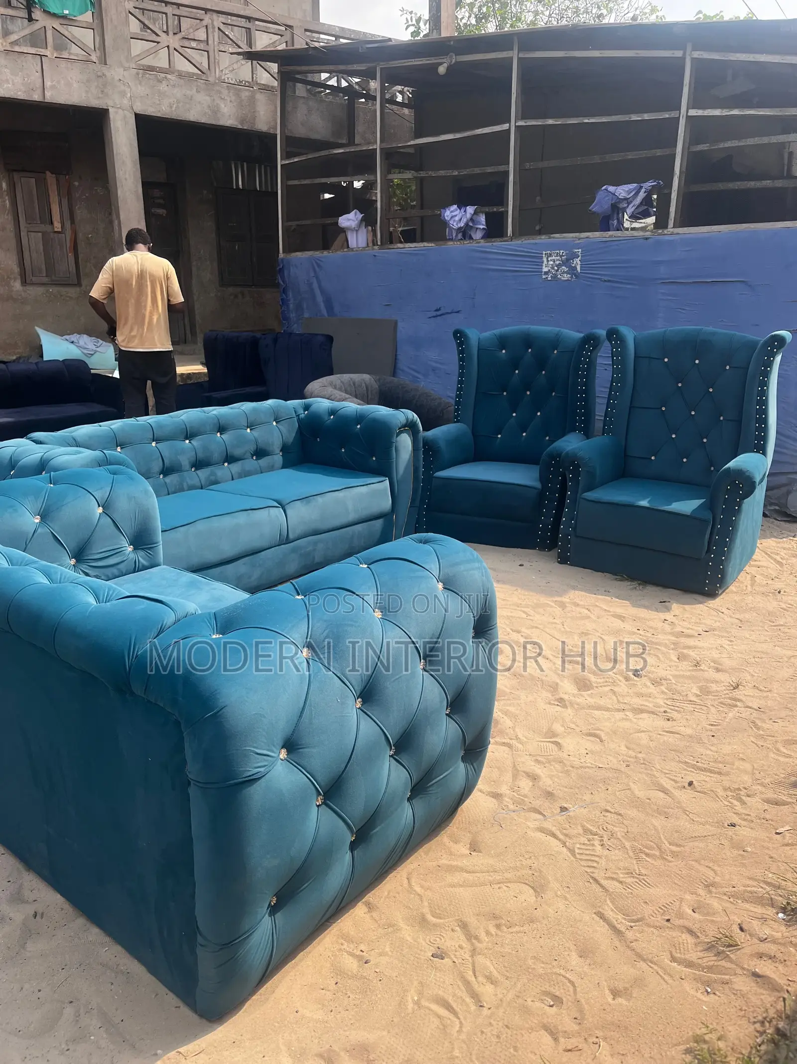 Button Sofa Set