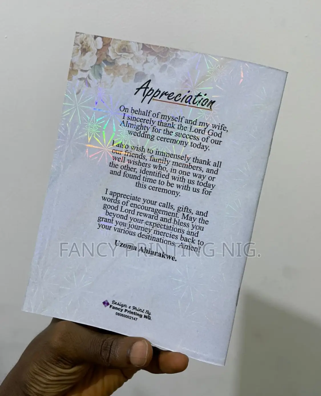 Wedding Program and Invitations and Banners