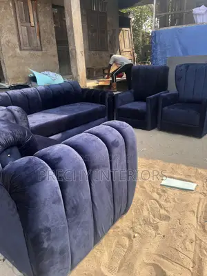 Dark Blue Line Sofa