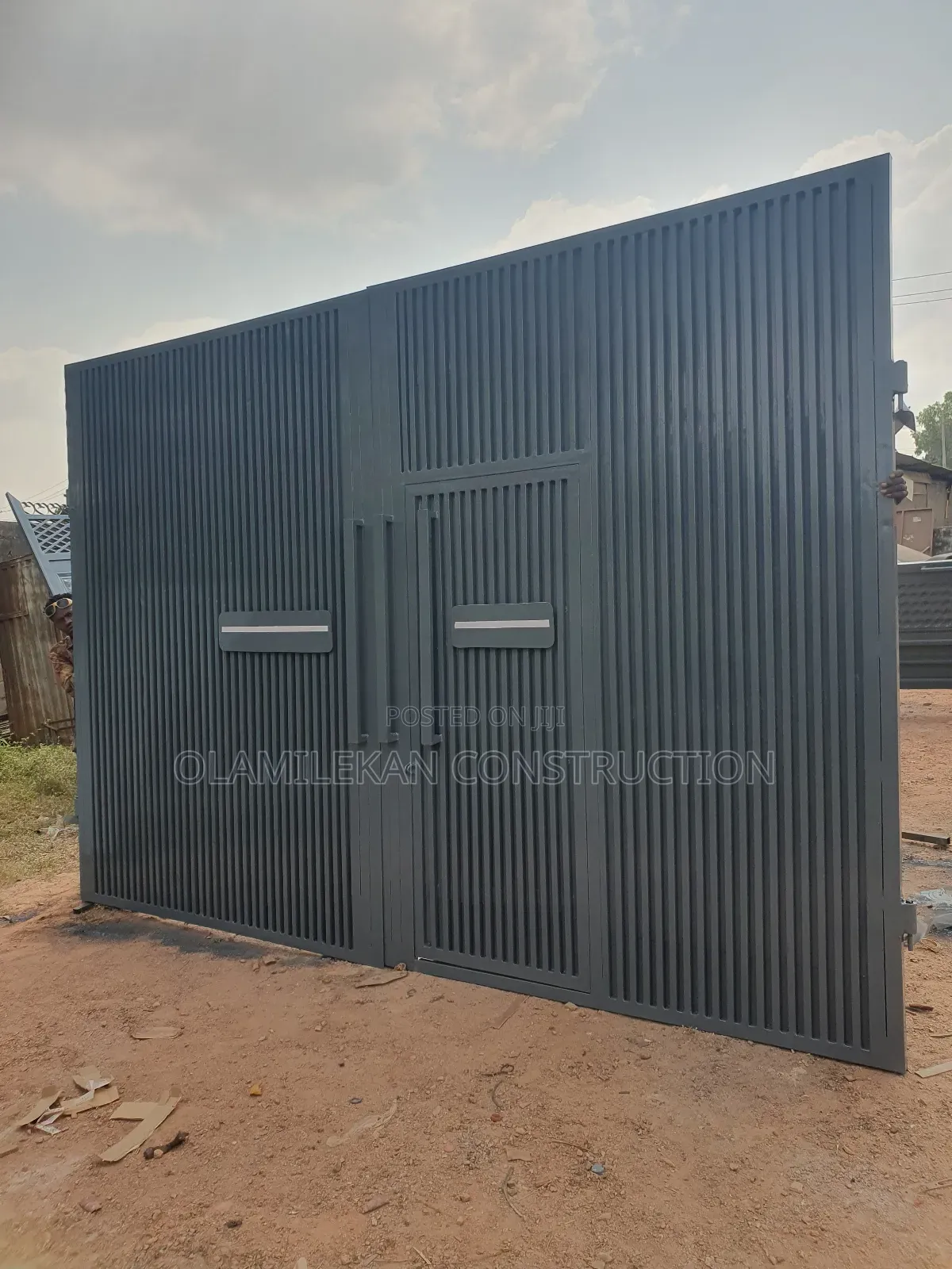 14feet Strip Design Bi-Parting Swing Gate.