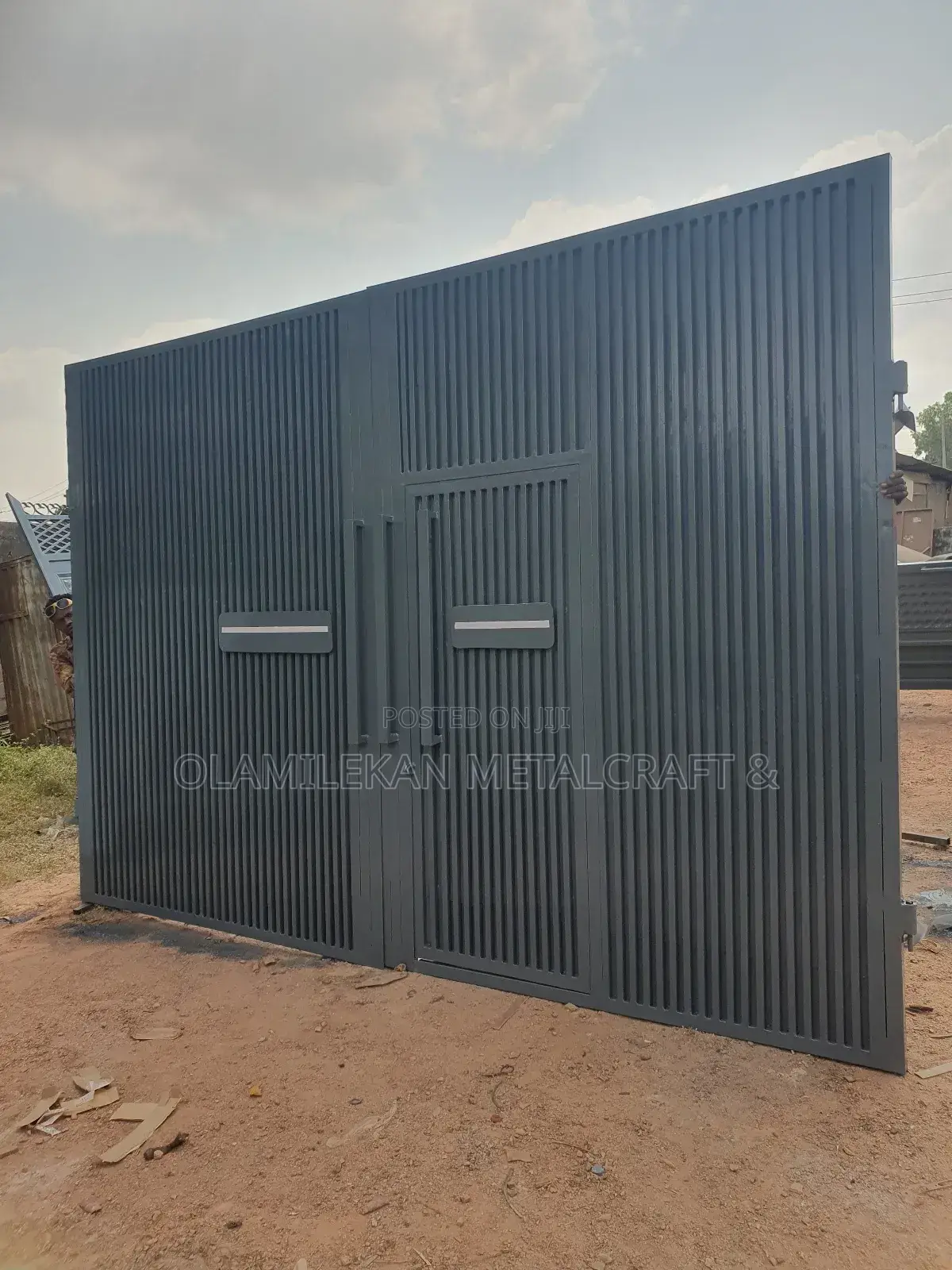 14feet Strip Design Bi-Parting Swing Gate.