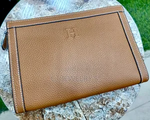 Photo - Men's Armpit Purse HERMES Genuine Leather Brown