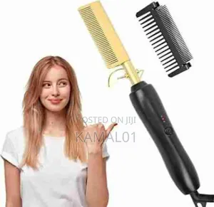 Hot Comb Electric Hair Straightener Brush