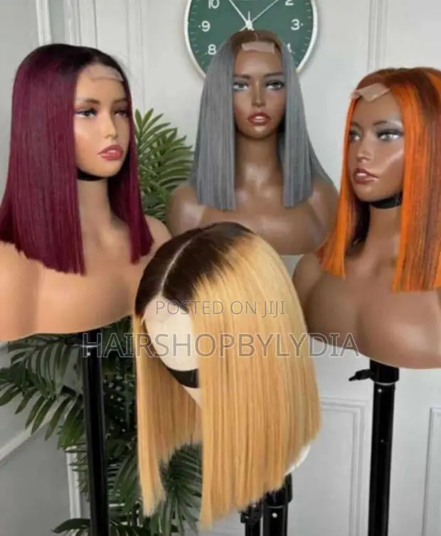 12” Colored Bonestraight With 2by6 Kim K Closure in Ikeja Hair