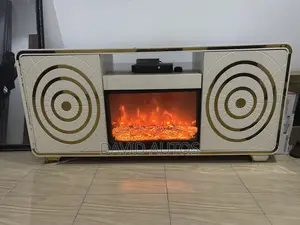 Classic Royal Tv Stand With Drawers and Electric Fireworks