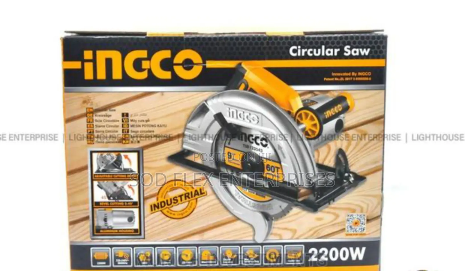 9" 2200 Watt Industrial Ingco Circular Saw