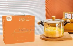 2.5l Borosilicate Glass Pot With Wooden Handle