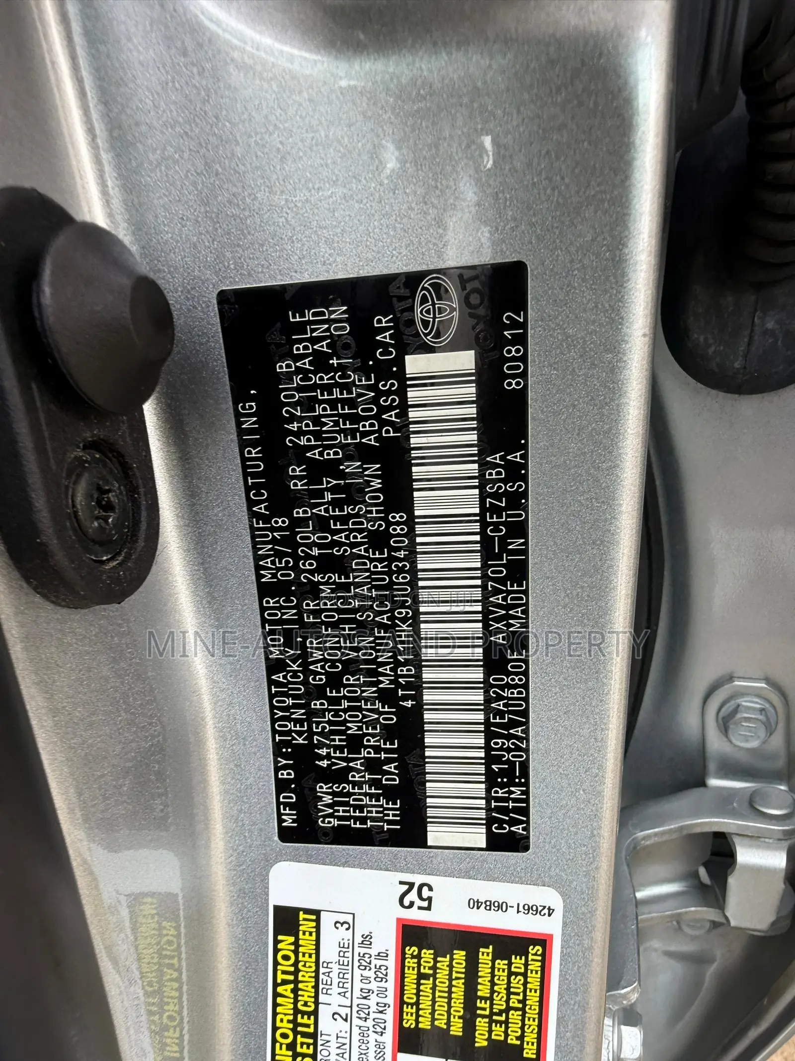 Toyota Camry 2018 Gray
