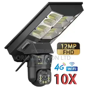 Solar Street Lamp With 4 Mp 3 Lens Camera (V380)