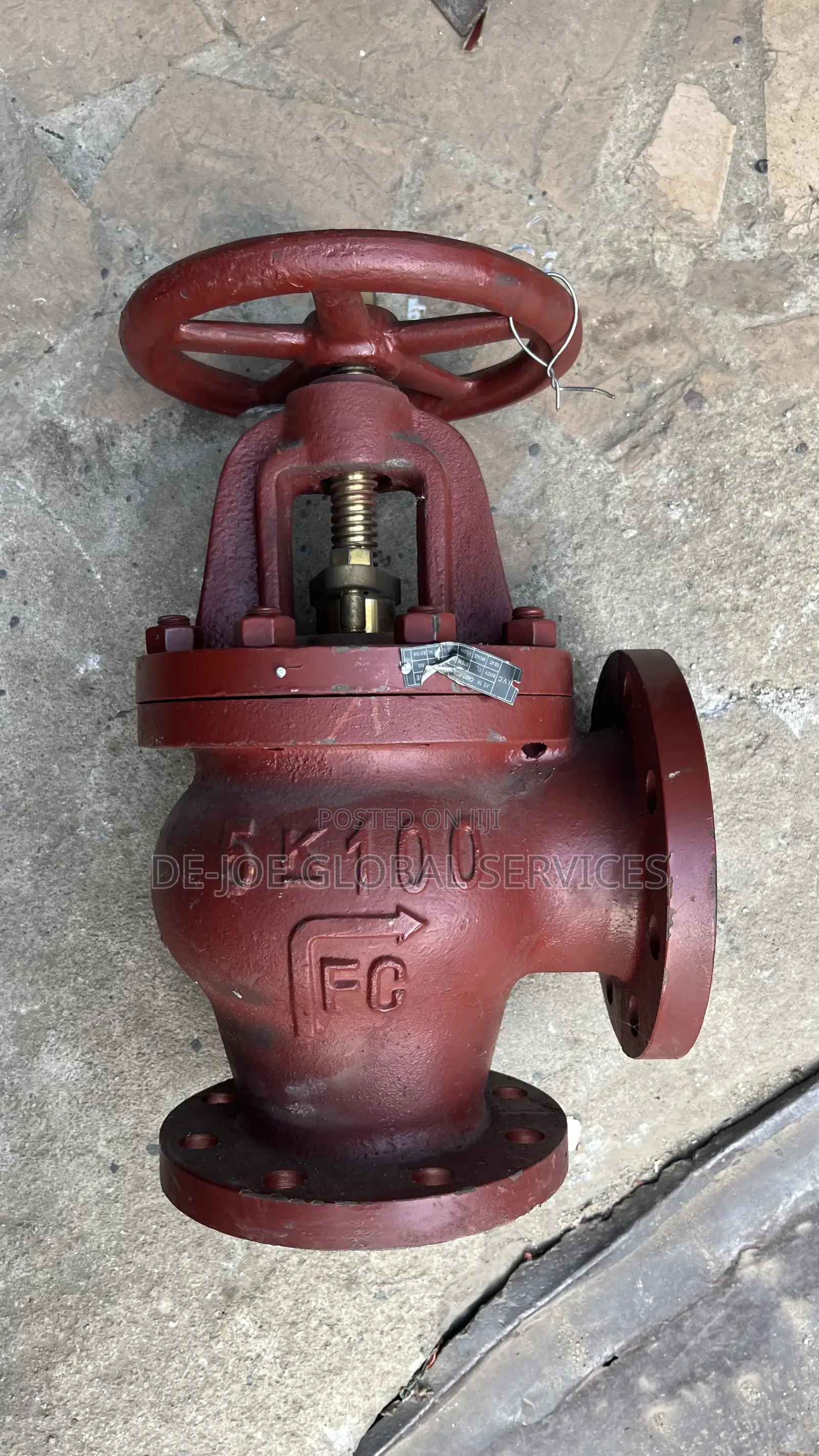 Jis 100 Cast Iron Angle Globe Valve