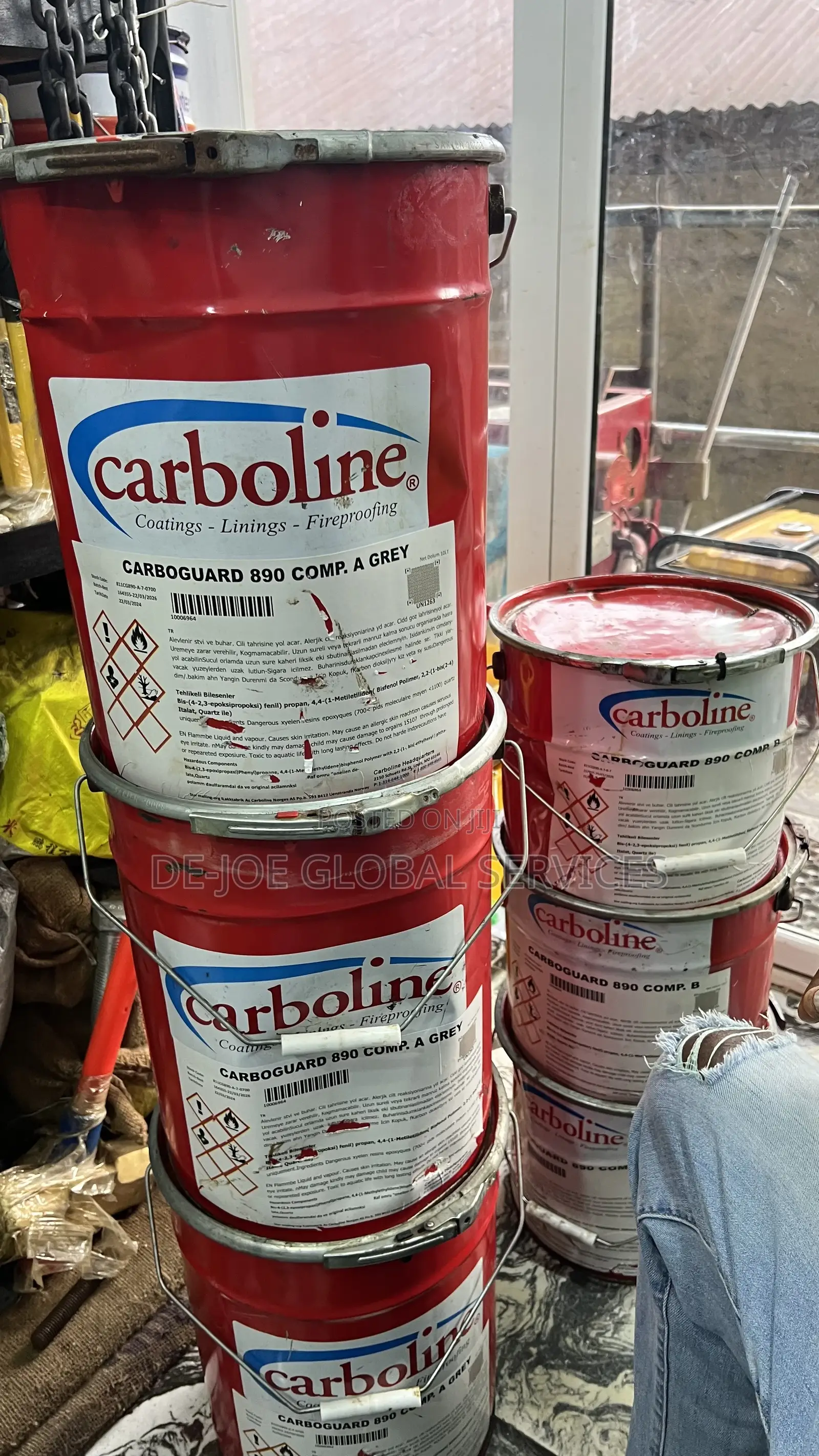 Carboline Carboguard 890 Grey Paint Components a B