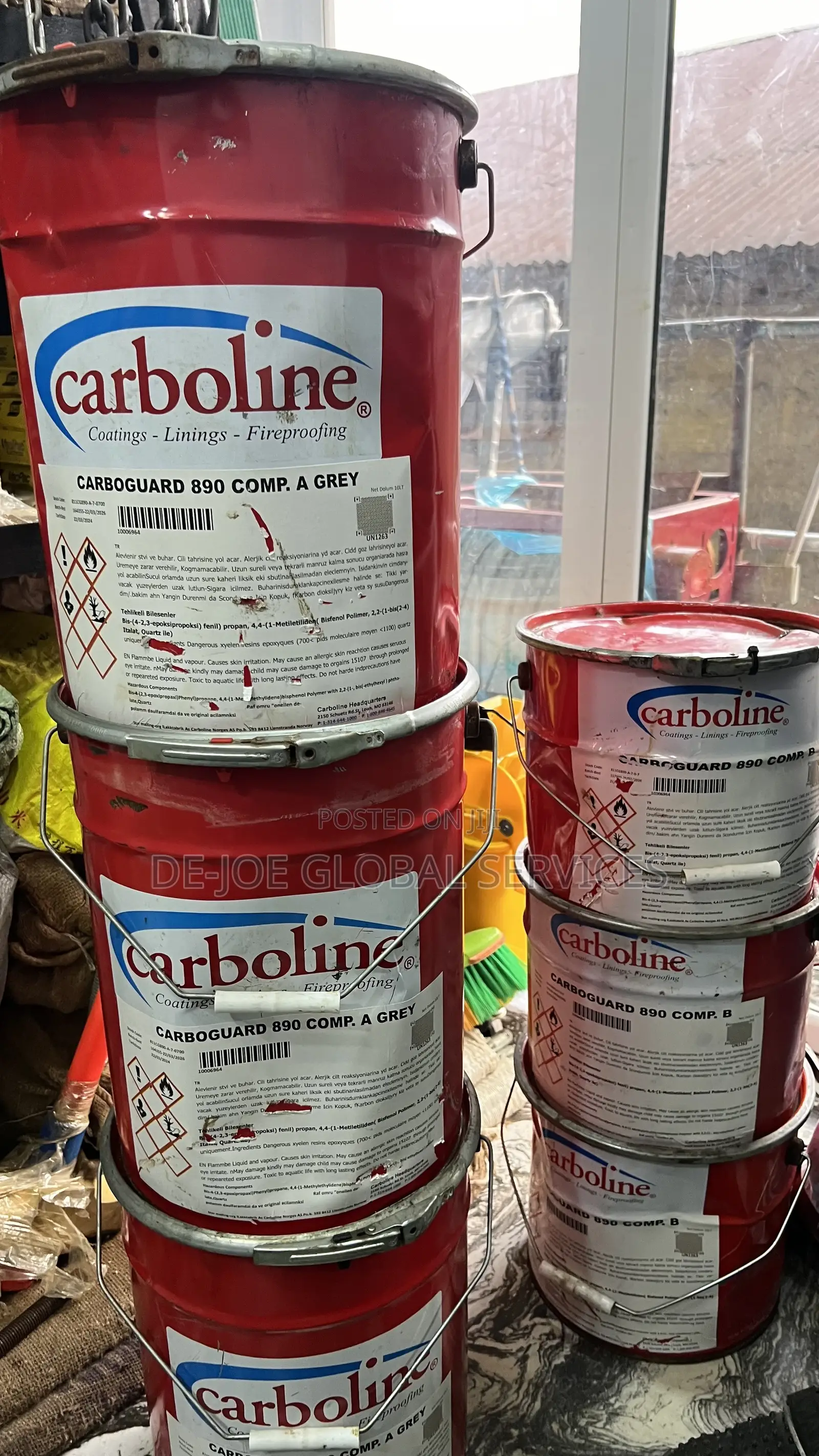 Carboline Carboguard 890 Grey Paint Components a B