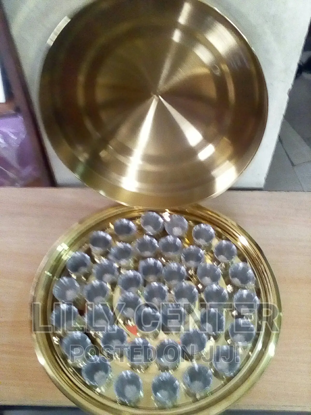 Broadman Communion Tray With Cover and Steel Cups