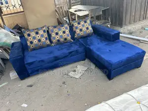 A Standard Blue Sofa