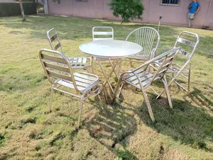 Foldable Stainless Steel Table With 4 Chairs
