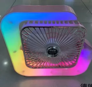 Square Rechargeable Colourful Desktop Fan