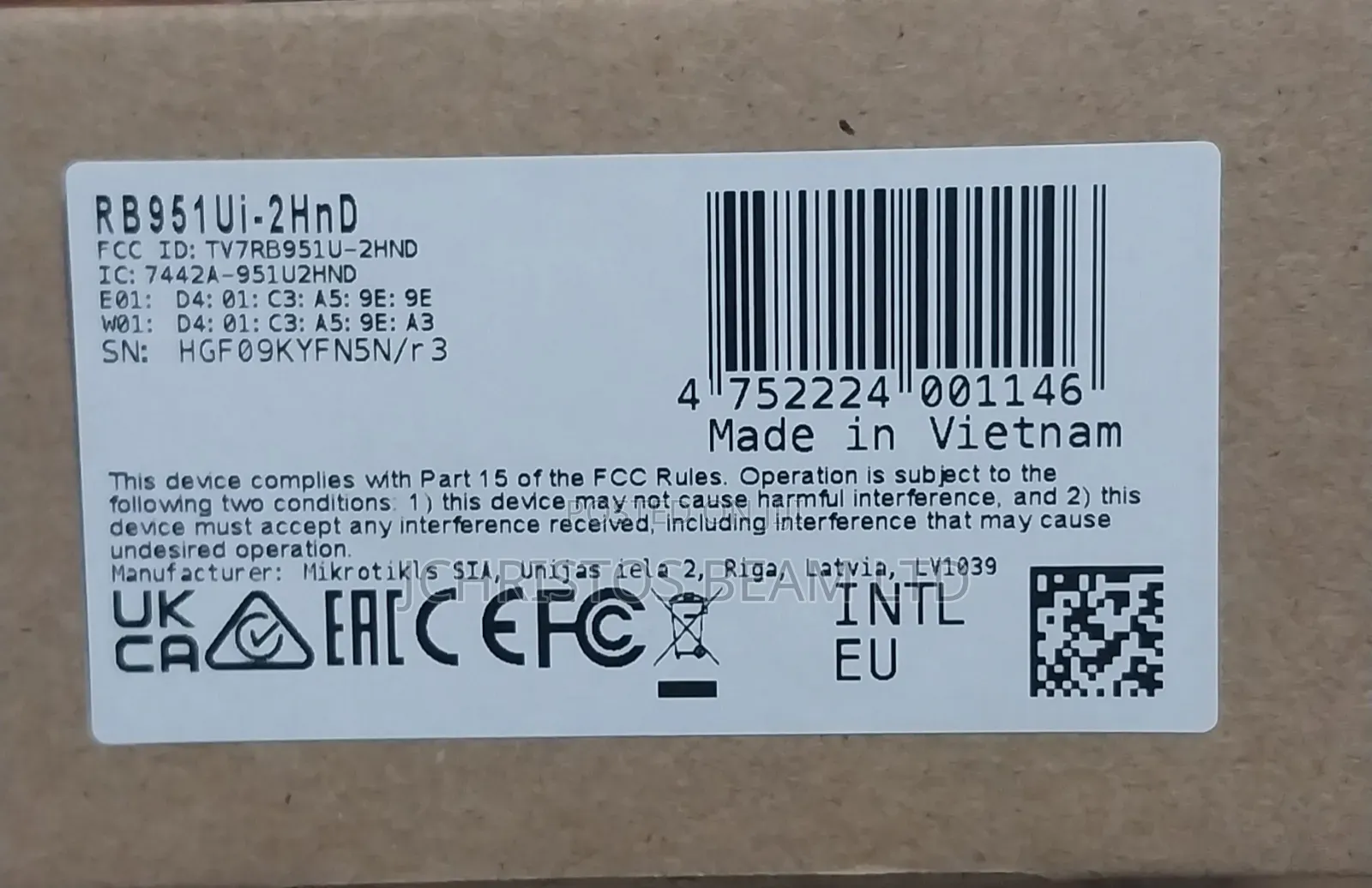 Mikrotik Rb951lui Router