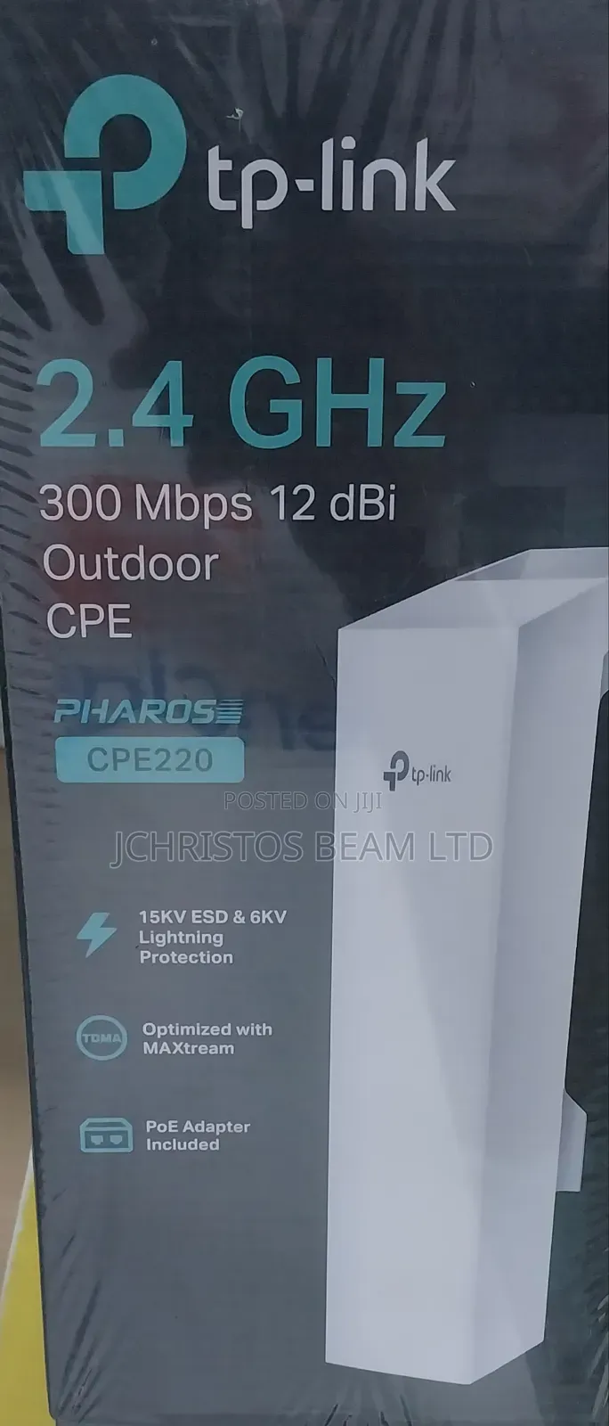 Tp-Link 12dbi Outdoor CPE220 Access Point – 2.4ghz 300mbps