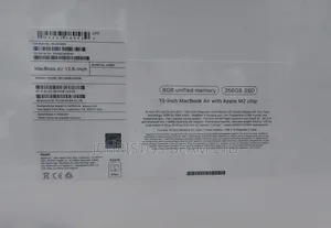New Laptop Apple MacBook Air 8GB Apple M2 SSD 256GB