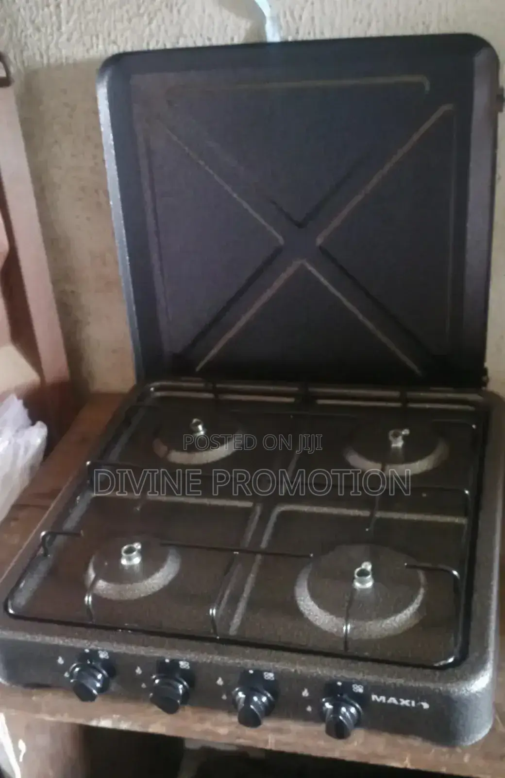 50*50cm Maxi 4 Burner Table Top Gas Cooker With Blue Frames
