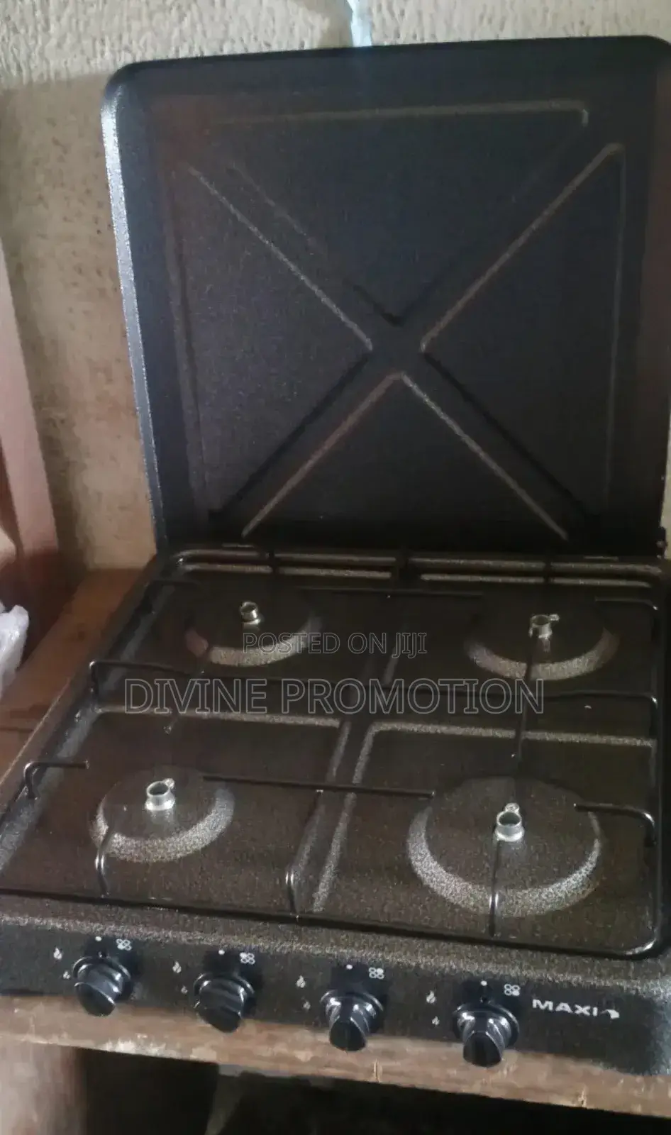 50*50cm Maxi 4 Burner Table Top Gas Cooker With Blue Frames