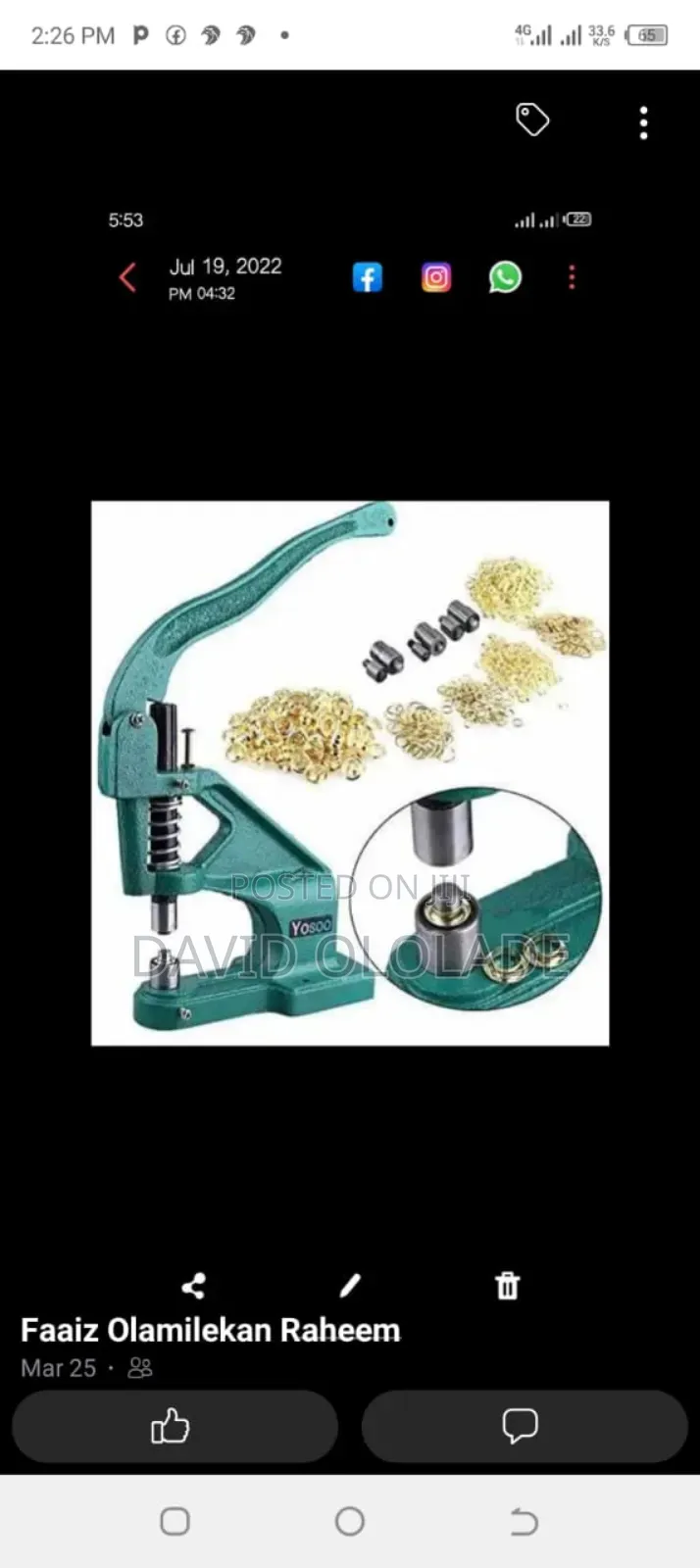 Eyelet Machine