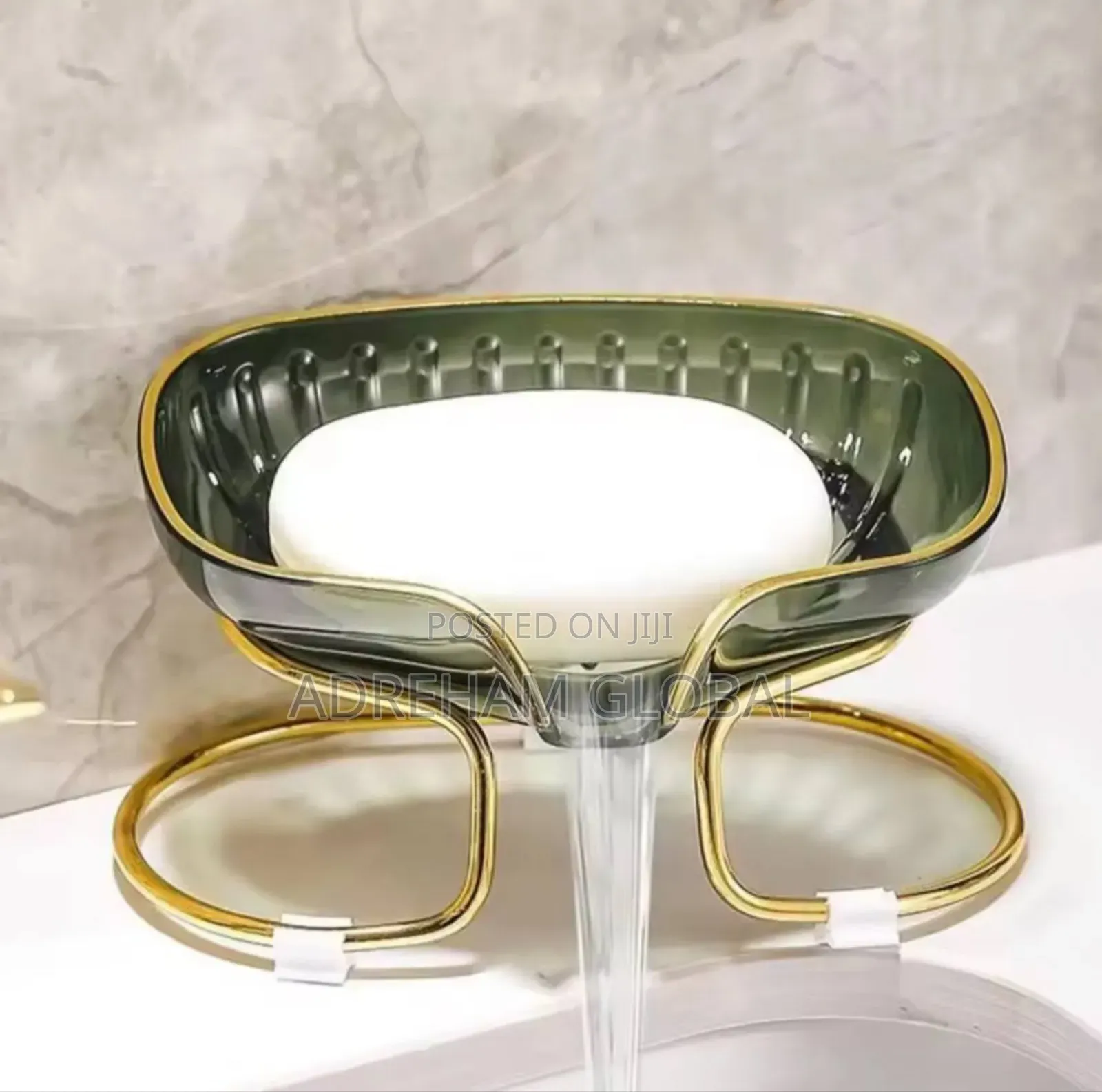 Luxury Bathroom Soap Holder Gold Leaf Dish Soap Kitchen