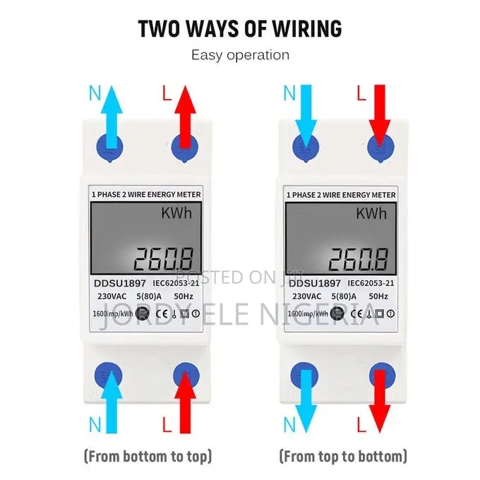 Digital Electric Energy Meter Single Phase Din Rail