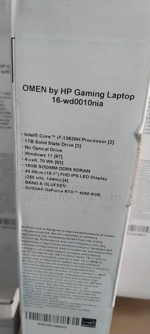 New Laptop HP Omen 16 16GB Intel Core I7 SSD 1T