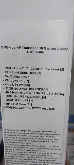 New Laptop HP Omen 16 32GB Intel Core I7 SSD 1T