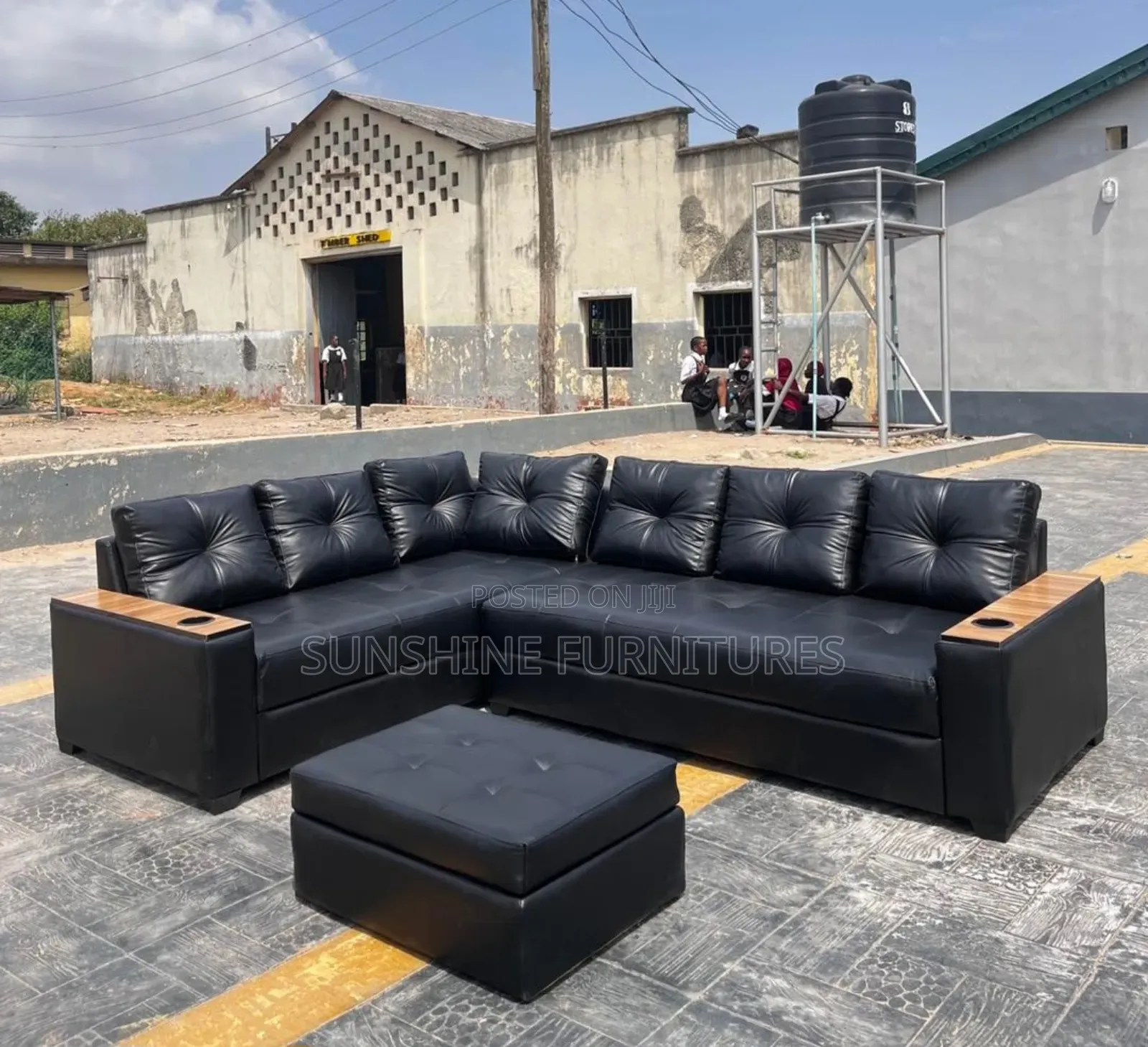 Scapez Leather Corner Sofa