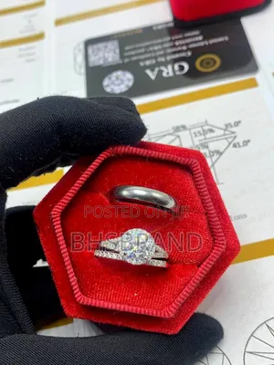 Photo - Moissanite Diamond Tested Couple Wedding Rings