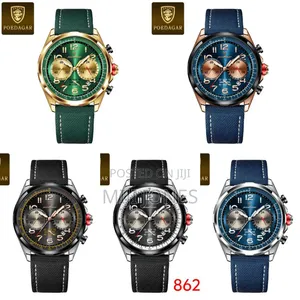 *Poedagar PU Leather* _Chronograph Watch
