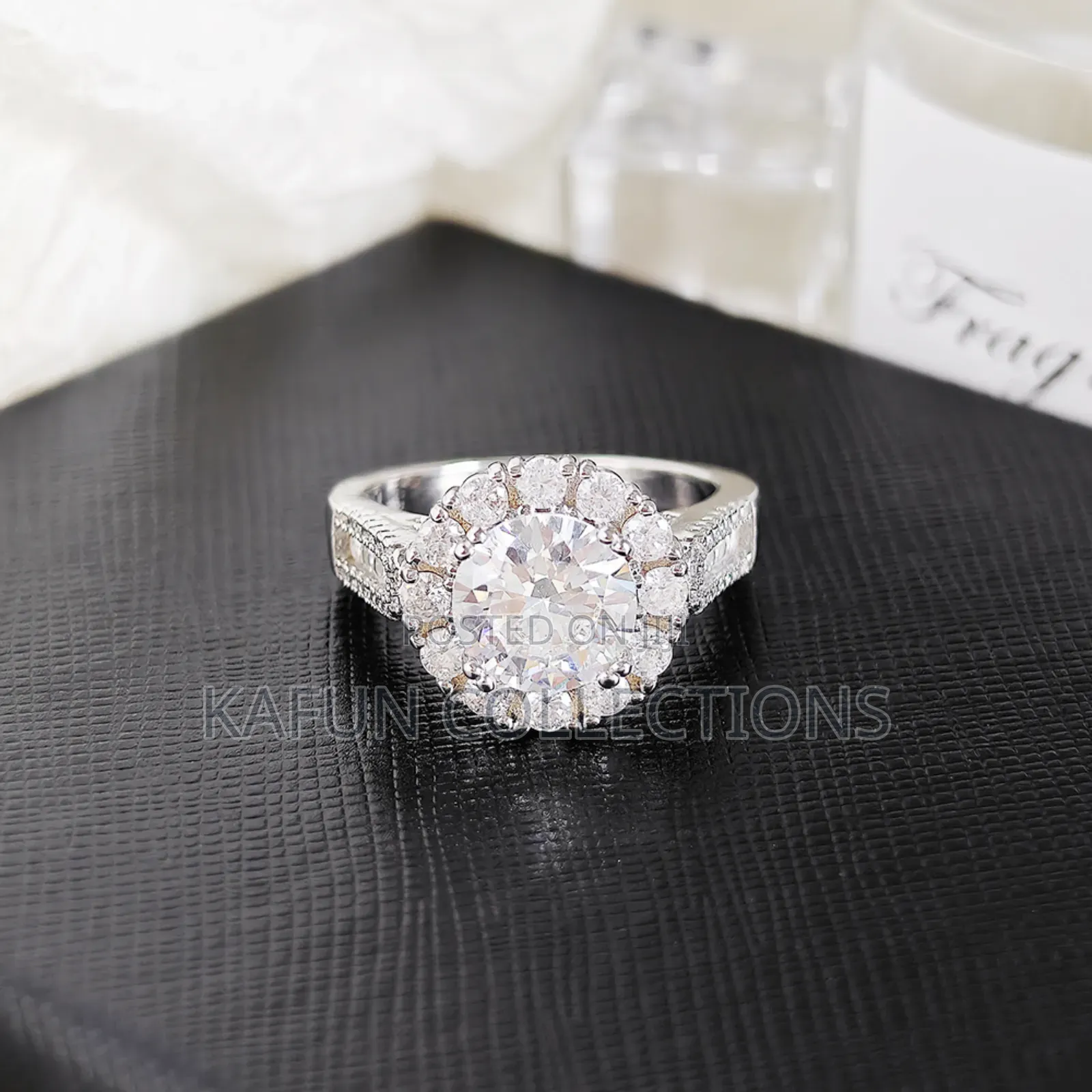 Non-Fading Solid Silver Engagement Ring