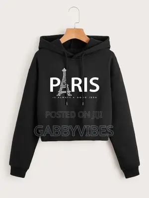 Paris and Italy Croptop Hoodie