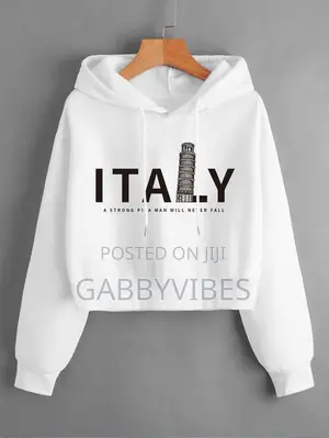 Paris and Italy Croptop Hoodie